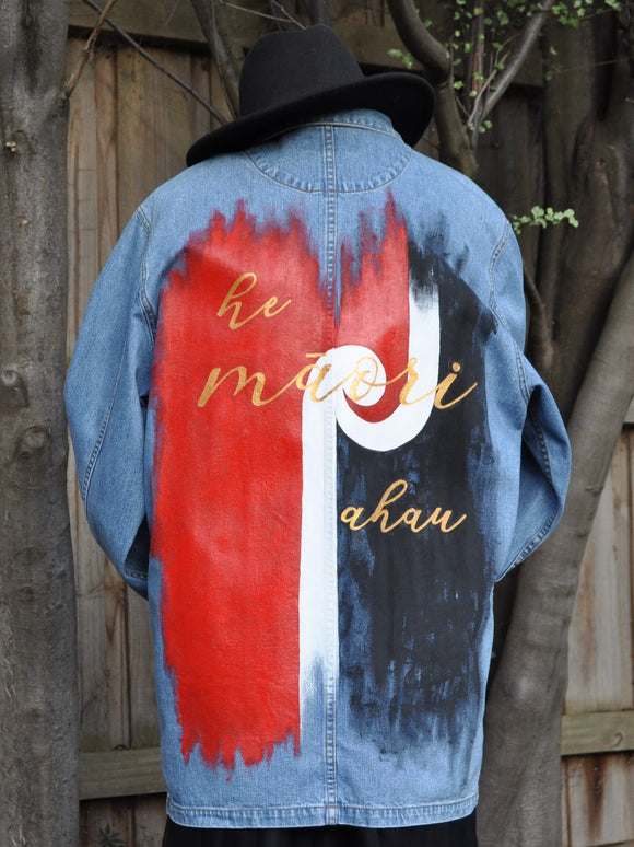 He Māori Ahau/Tino Adults Denim Jacket
